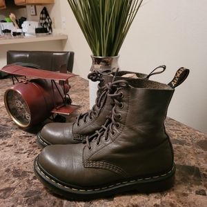 Dr Martens Olive Combat Boots